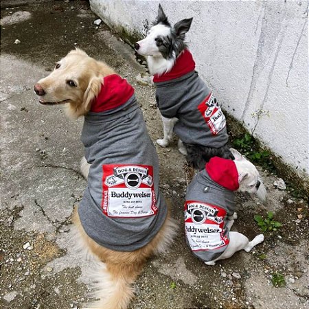 Moletom para Cachorros Cerveja Buddyweiser