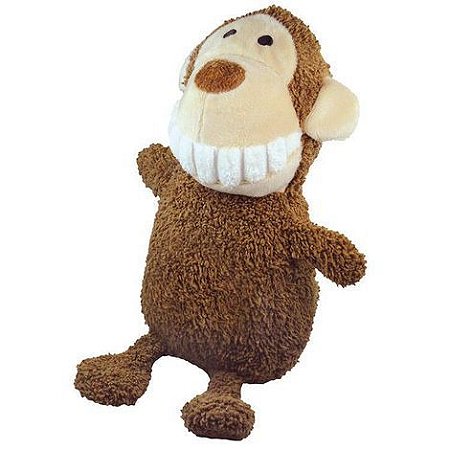 Brinquedo para Cachorro Pelúcia Dentinho Macaco