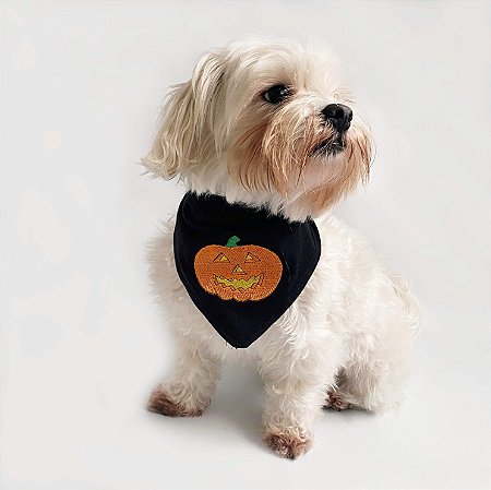 Bandana de Halloween para Cachorros e Gatos Abóbora