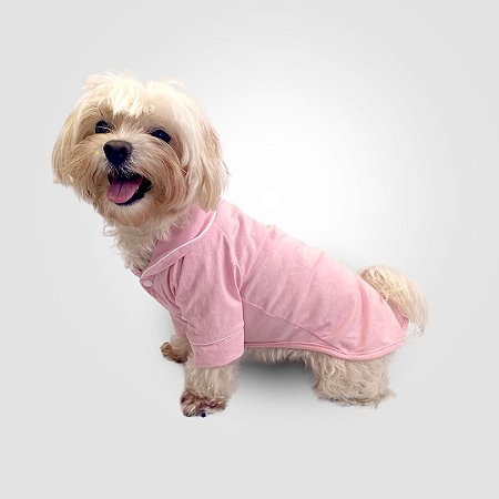 Pijama para Cachorros Clássico Rosa