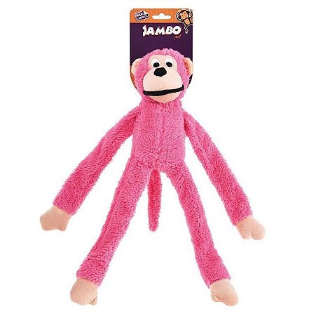 Brinquedo para Cachorros Pelúcia Macaco Edição Limitada Rosa