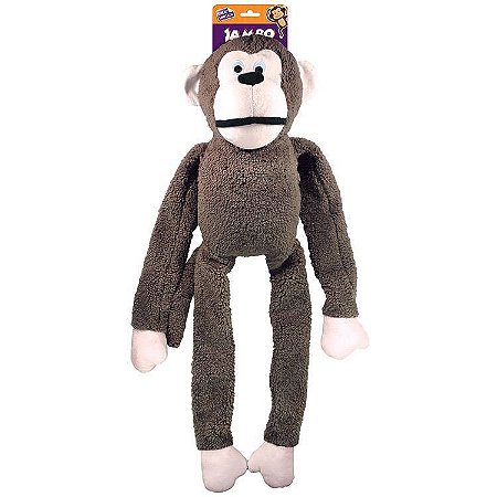 Brinquedo para Cachorros Pelúcia Macaco Gigante Marrom