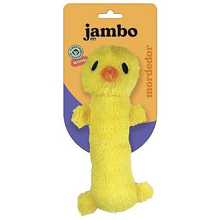 Brinquedo para Cachorros Pelúcia Barriguinha Plush Pintinho Amarelo