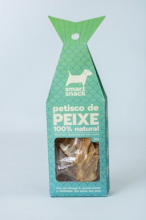 Petisco Snack Natural de Filé de Peixe para Cães e Gatos