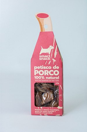 Petisco Snack Natural de Porco para Cães e Gatos