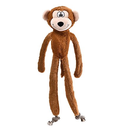 Brinquedo para Cachorros Pelúcia Long Plush Macaco Corda