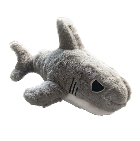 Brinquedo para Cachorros Pelúcia Tubarão Cinza