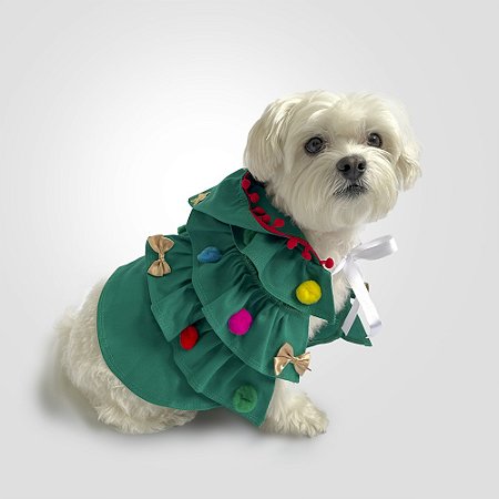 Fantasia Pet para Cachorros e Gatos Capa de Árvore de Natal