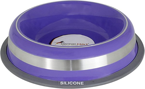 Comedouro Inox com Anel de Silicone GermanHart Prestige Roxo
