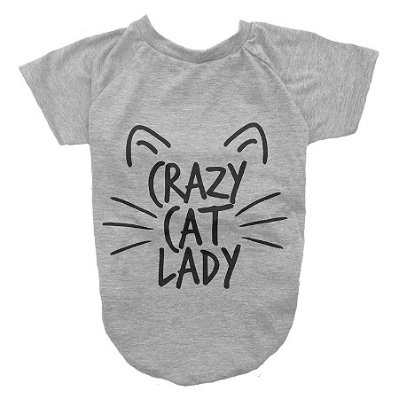 Camiseta para Gatos Crazy Cat Lady