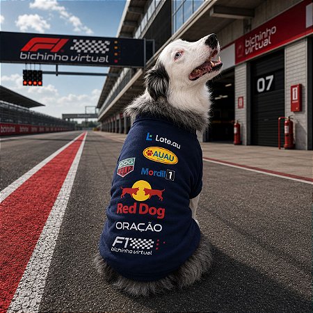 Roupinha Pet Moletom Sem Capuz para Cachorros F1 Red Dog