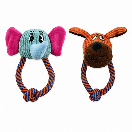 Brinquedo para Cachorros Kit Pelúcias com Corda