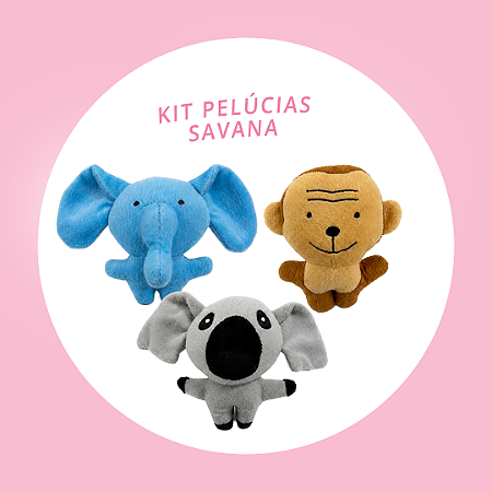 Brinquedo para Cachorros Kit Pelúcias Savana
