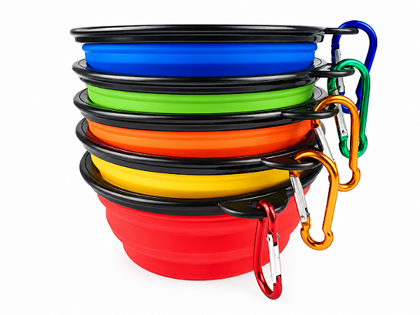 Tigela Retrátil de Silicone para Cães e Gatos