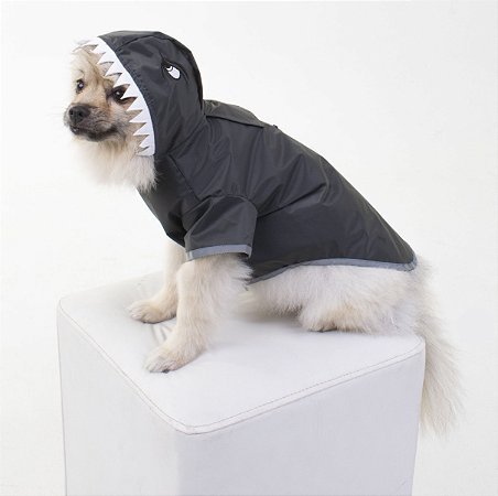 Capa de Chuva para Cachorros Tubarão