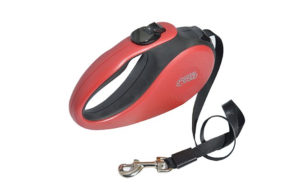 Guia Retrátil para Cachorros Vermelha