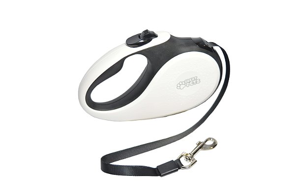 Guia Retrátil para Cachorros Branca