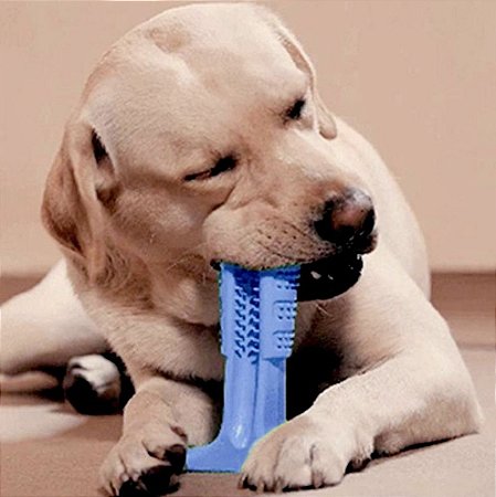 Escova de Dentes Interativa para Cachorros Azul