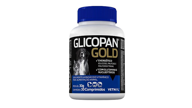 Suplemento Vitamínico Glicopan Gold 30 Comprimidos