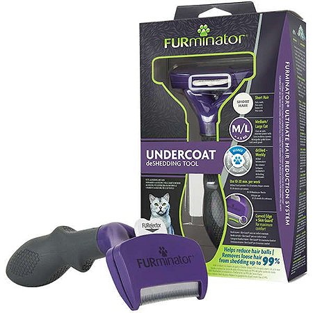 Escova Furminator New Médio/Grande para Gatos de Pelo Curto