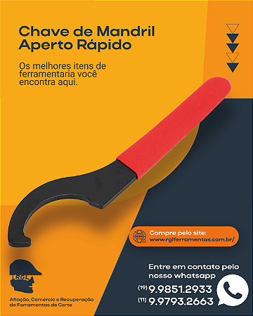Chave de Mandril Aperto Rápido