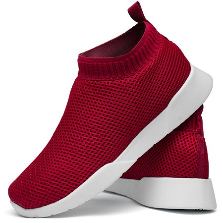 tenis meia vermelho