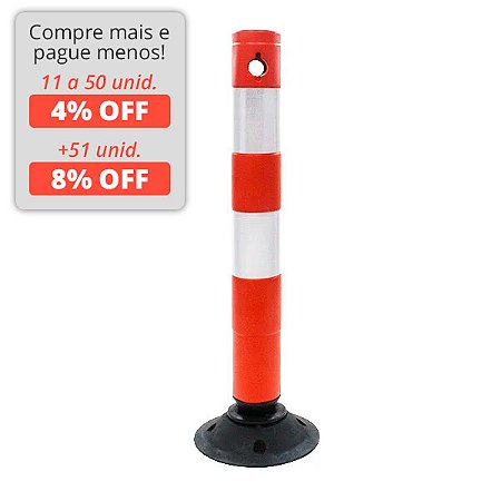 Balizador flexível laranja - Tipo João bobo - 95 cm