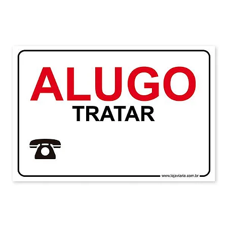 Placa Alugo 30x20 cm ACM 3 mm
