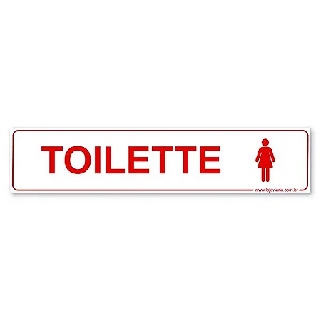 Placa Toilette Feminino - 30x6,5 cm ACM 3 mm