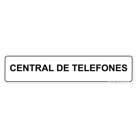 Placa Central de Telefones - 30x6,5 cm ACM 3 mm