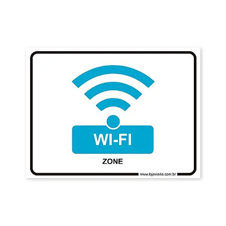 Placa de Wi-Fi - 20x15 cm ACM 3 mm