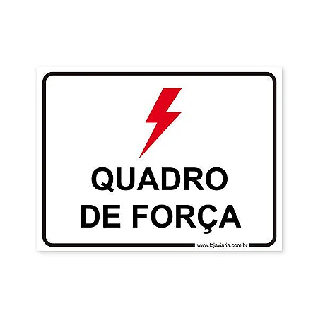 Placa Quadro de Força - 20x15 cm ACM 3 mm