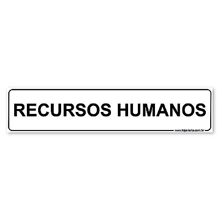 Placa Recursos Humanos - 30x6,5 cm ACM 3 mm