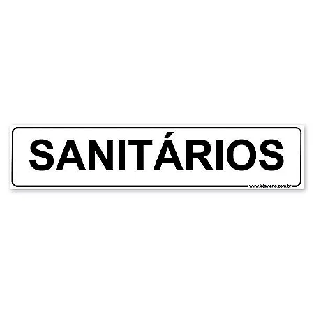 Placa Sanitários - 30x6,5 cm ACM 3 mm