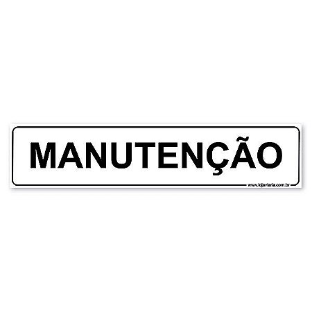 Placa Manutenção - 30x6,5 cm ACM 3 mm