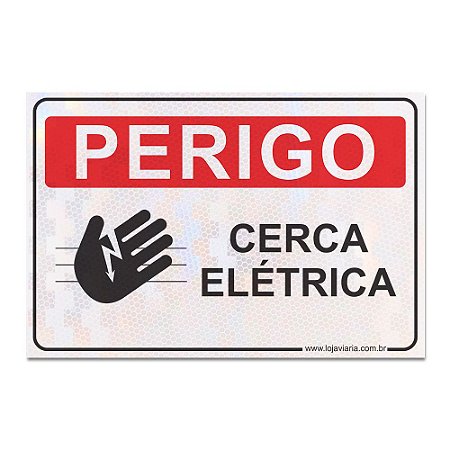 Placa Perigo Cerca Elétrica - ACM 3mm - 30x20cm