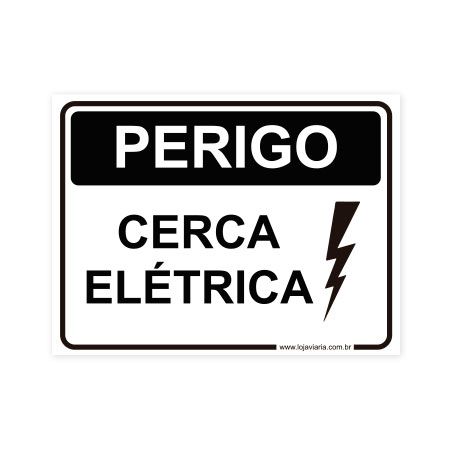 Placa Cerca Elétrica - 20x15 cm ACM 3 mm