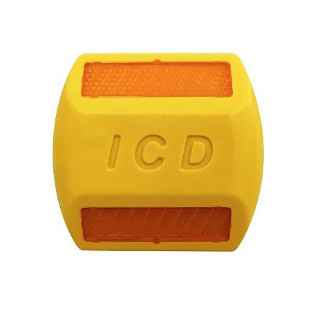 Tacha refletiva Bidirecional Plástico injetado - Amarela - Tipo II - ICD Vias