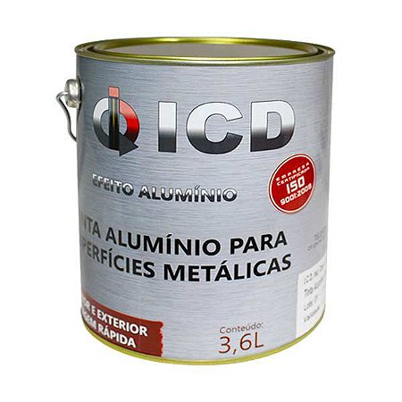 Tinta alumínio para superfícies metálicas 3,6 Litros - ICD Vias