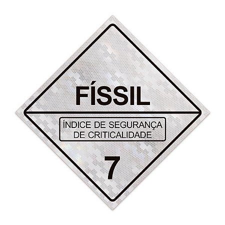 Placa para caminhão - Físsil 7 - 30 x 30 cm ACM 3 mm