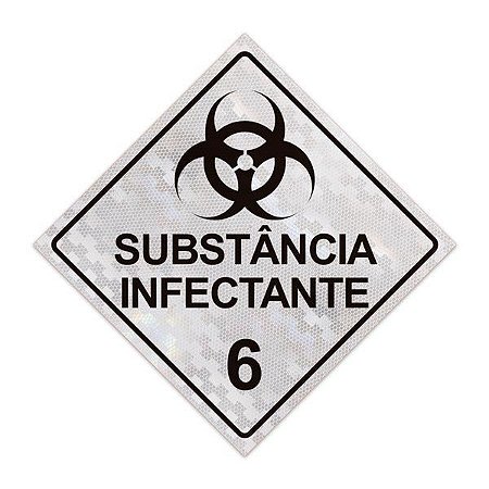 Placa para caminhão - Substância infectante 6 - 30 x 30 cm