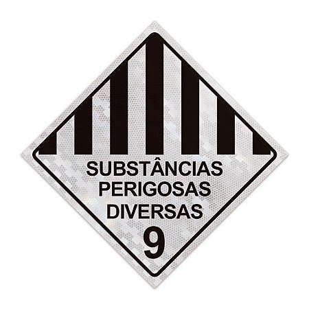 Placa para caminhão - Substâncias perigosas diversas 9 - 30 x 30 cm