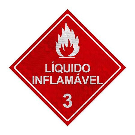 Placa para caminhão - Líquido inflamável 3 - 30 x 30 cm