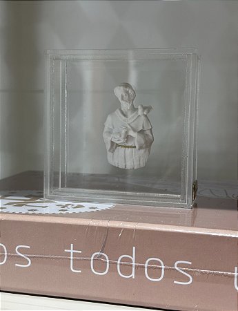 Medalha São Francisco de Assis em Caixa de Acrílico mini