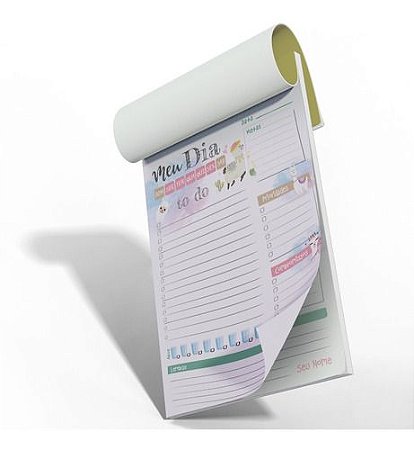 Planner Diário Personalizado Lhamas A5 14x20cm 100fls