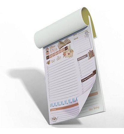 Planner Diário Personalizado Antiguidades A4 21x30cm 50fls