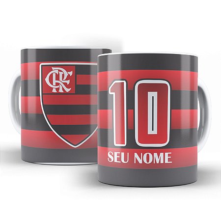Caneca Time Flamengo Mengão Personalizada com Nome 325ml