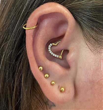 Coração daith titânio c/ zirconias