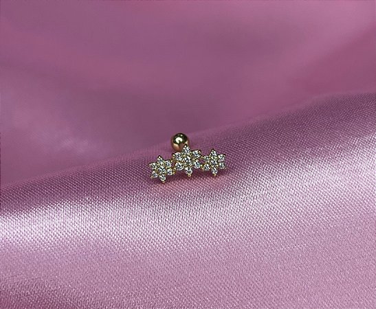 Cluster 3 Flores OURO 18k