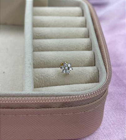 Labret flor M titanio c/ zirconias